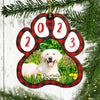 Christmas Is Coming - Personalized Custom Paw Shaped Wood Christmas Ornament