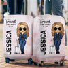A Girl Who Loves Traveling - Travel Personalized Custom Luggage Cover - Gift For Travel Lovers