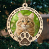 Custom Photo You Left Pawprints On The Hearts - Memorial Personalized Custom Ornament - Wood Custom Shaped - Christmas Gift, Sympathy Gift For Pet Owners, Pet Lovers