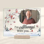 Custom Photo Winter Cardinal Keepsake - Personalized Acrylic Plaque