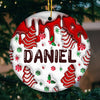 Christmas Is The Day That Holds All Time Together - Family Personalized Custom Ornament - Ceramic Round Shaped - Christmas Gift For Family Members