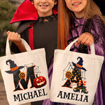Custom Name Halloween Gifts for Kids - Personalized Tote Bag