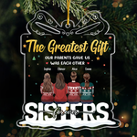 Custom Name Christmas Gifts for Sisters - Personalized Ornament