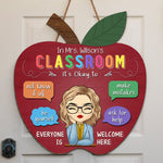 Custom Name Teacher Classroom Gifts - Personalized Wood Sign