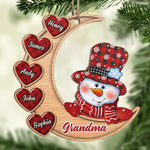 Custom Name Snowman Christmas Gifts for Grandma - Personalized Ornament