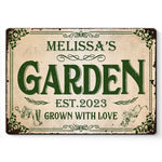 Custom Name Garden Decor - Personalized Metal Sign