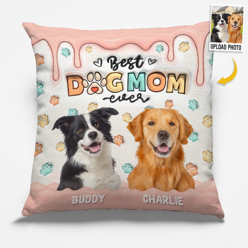 Custom Pet Photo Gifts for Dog Moms - Personalized Pillow