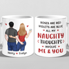 All My Naughty Thoughts Involve Me & You - Couple Personalized Custom Mug - Gift For Husband Wife, Anniversary