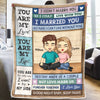 The Only One I Want By My Side - Couple Personalized Custom Blanket - Gift For Husband Wife, Anniversary
