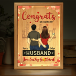 Custom Name Funny Husband Gifts - Personalized Frame Light Box