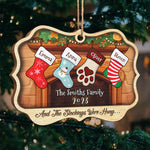Custom Name Christmas Stocking Family Gifts - Personalized Ornament