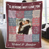 Custom Photo I Love The Way You Look At Me - Couple Personalized Custom Blanket - Gift For Husband Wife, Anniversary