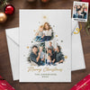 Custom Photo Spread The Christmas Love And Cheer - Family Personalized Custom Holiday Postcards, Greeting Cards - Christmas Gift For Family Members