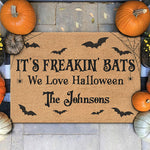 Custom Name Halloween Bat Decor - Personalized Doormat
