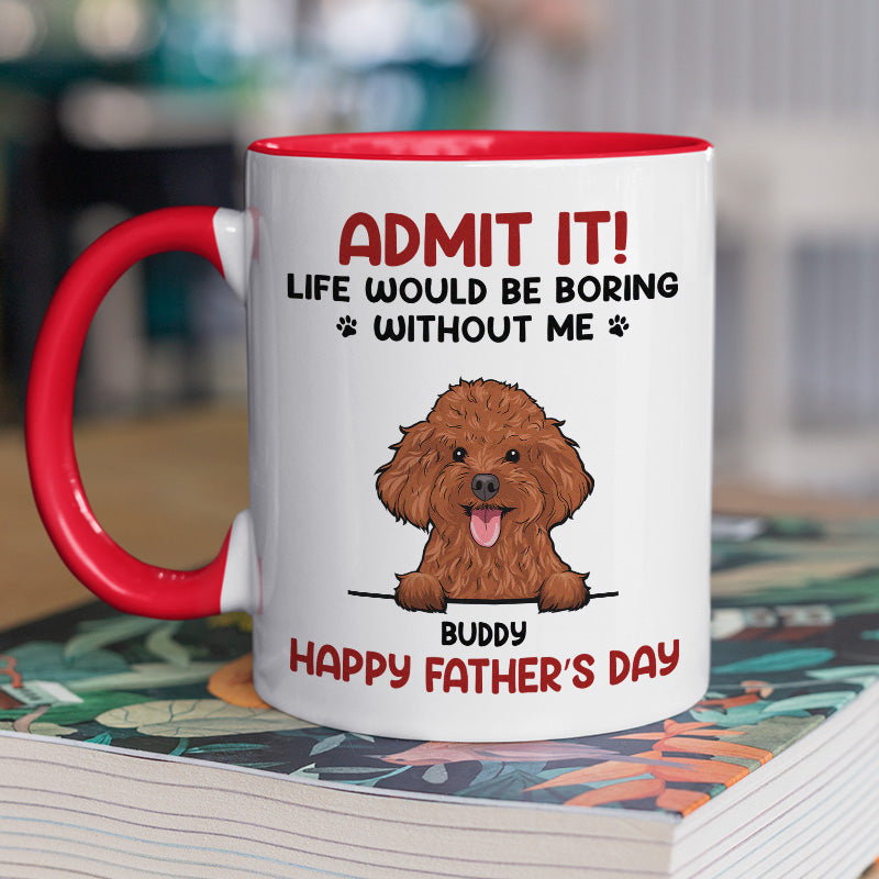 Custom Name Funny Dog Gifts for Dog Lovers - Personalized Accent Mugs