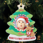 Custom Photo Baby's First Christmas Gifts - Personalized Ornament