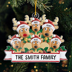 Custom Name Christmas Reindeer Family Gifts - Personalized Ornament