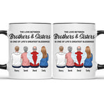 Custom Name Brothers and Sisters Gifts - Personalized Accent Mugs
