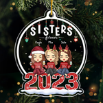 Custom Name Christmas Sisters Gifts - Personalized Ornament