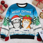 Custom Name Christmas Cat Gifts for Cat Lovers - Personalized Sweatshirt