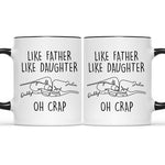 Custom Name Funny Father Daughter Gifts - Personalized Accent Mugs