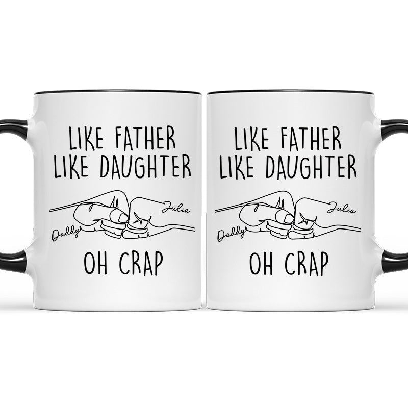 Like Mother Like Son - Family Personalized Custom Accent Mug - Father's Day, Mother's Day, Birthday Gift For Dad, Mom