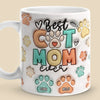 Cat Mom Eat Drink And Be Merry - Dog & Cat Personalized Custom 3D Inflated Effect Printed Mug - Christmas Gift For Pet Owners, Pet Lovers