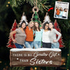 Sisters Custom Photo Warm Winter Wishes - Family Personalized Custom Ornament - Wood Custom Shaped - Christmas Gift For Siblings, Brothers, Sisters, Cousins, Friends
