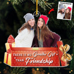 Custom Photo Friendship Christmas Gifts for Best Friends - Personalized Ornament