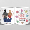My Sun My Moon And All My Stars - Couple Personalized Custom Mug - Valentine Gift For Husband Wife, Anniversary, First Valentines Together