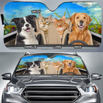 Custom Dog and Cat Family Gifts for Pet Owners - Personalized Auto Sunshade