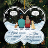 Wish You Were Here - Memorial Personalized Custom Ornament - Acrylic Infinity Heart Shaped - Christmas Gift, Sympathy Gift For Pet Owners, Pet Lovers
