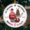 My Breath My Life My Everything - Couple Personalized Custom Ornament - Ceramic Round Shaped - Christmas Gift For Husband Wife, Anniversary