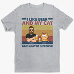 Custom I Like Beer and My Cat Gifts for Cat Dads - Personalized Apparel