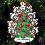 Custom Name Christmas Bear Family Gifts - Personalized Ornament