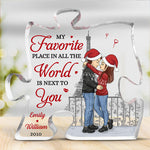 Custom Name Romantic Christmas Gifts for Couples - Personalized Shaped Acrylic Plaque