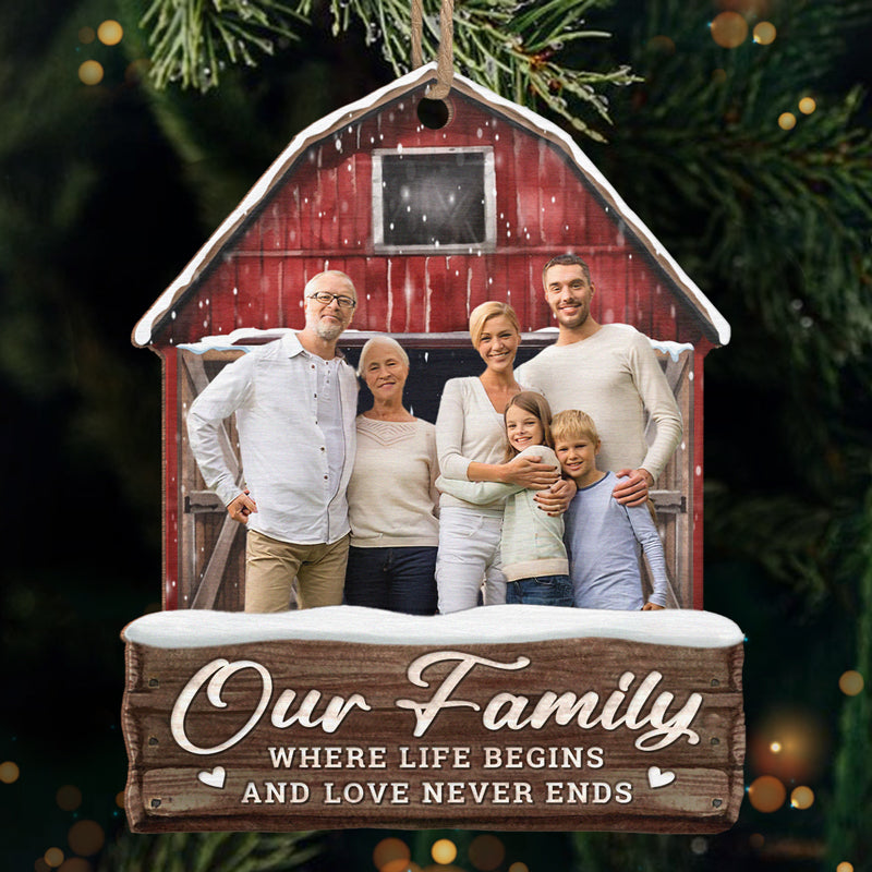 Custom Family Photo Christmas Gifts - Personalized Ornament