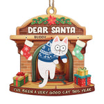 Custom Name Christmas Cat Gifts for Cat Lovers - Personalized Ornament