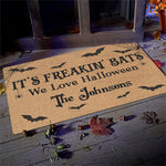 Custom Name Halloween Bat Decor - Personalized Doormat