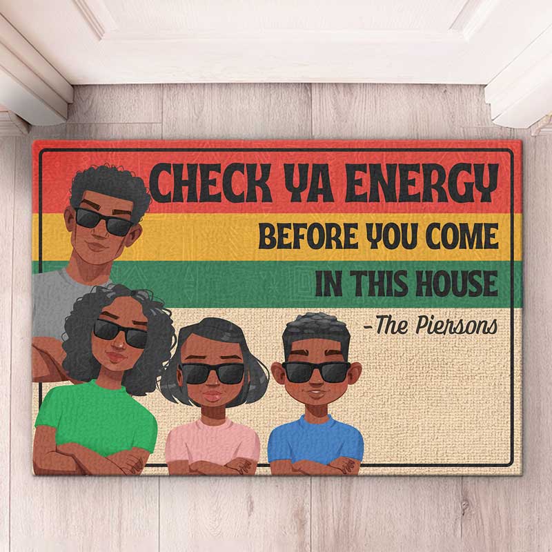 Custom Funny Family Energy Gifts - Personalized Doormat
