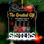Custom Name Christmas Gifts for Sisters - Personalized Ornament