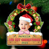 Custom Photo My First Christmas - Family Personalized Custom Ornament - Acrylic Custom Shaped - Christmas Gift For Baby Kids, Newborn Baby