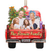 Custom Photo Best Family Ever - Family Personalized Custom Ornament - Wood Car Shaped - Christmas Gift For Family Members