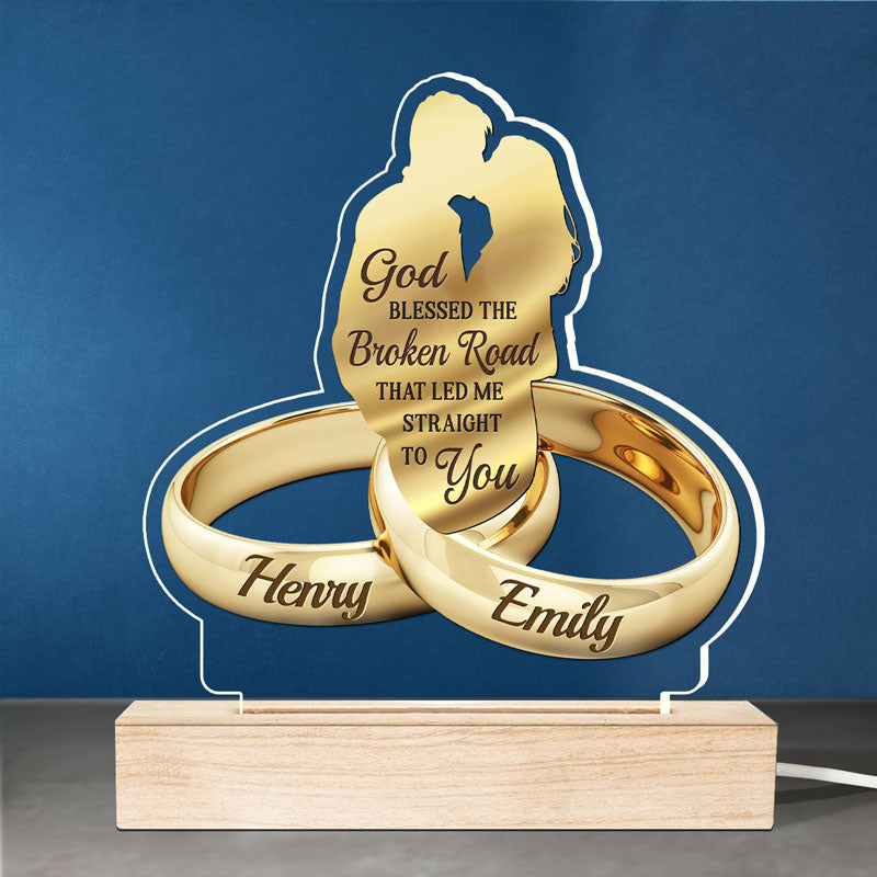 Custom Name Wedding Gifts for Couples - Personalized 3D LED Light