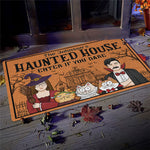 Custom Name Halloween Haunted House Decor - Personalized Doormat