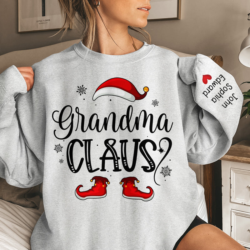 Custom Name Grandma Claus Christmas Gifts - Personalized Sweater