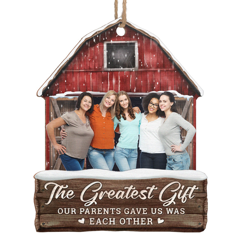 Custom Photo Christmas Gifts for Sisters - Personalized Ornament