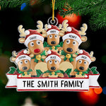 Custom Name Christmas Reindeer Family Gifts - Personalized Ornament