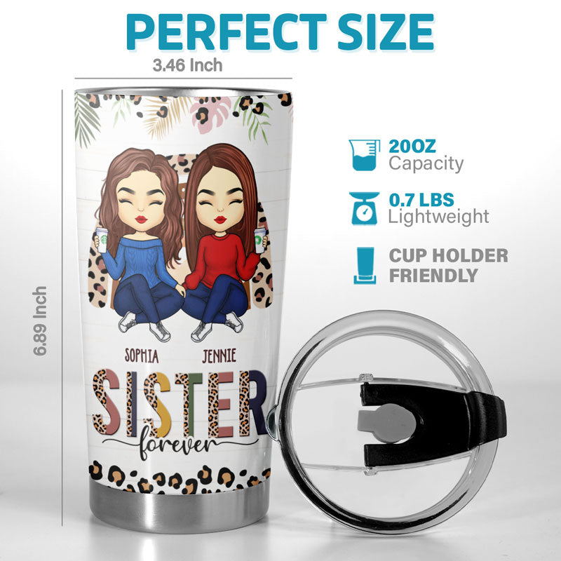 Custom Name Sister Gifts for Women - Personalized Tumbler