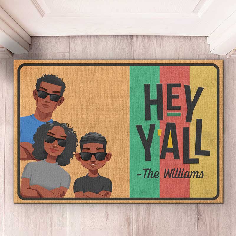 Custom Family Name Southern Welcome Decor - Personalized Doormat